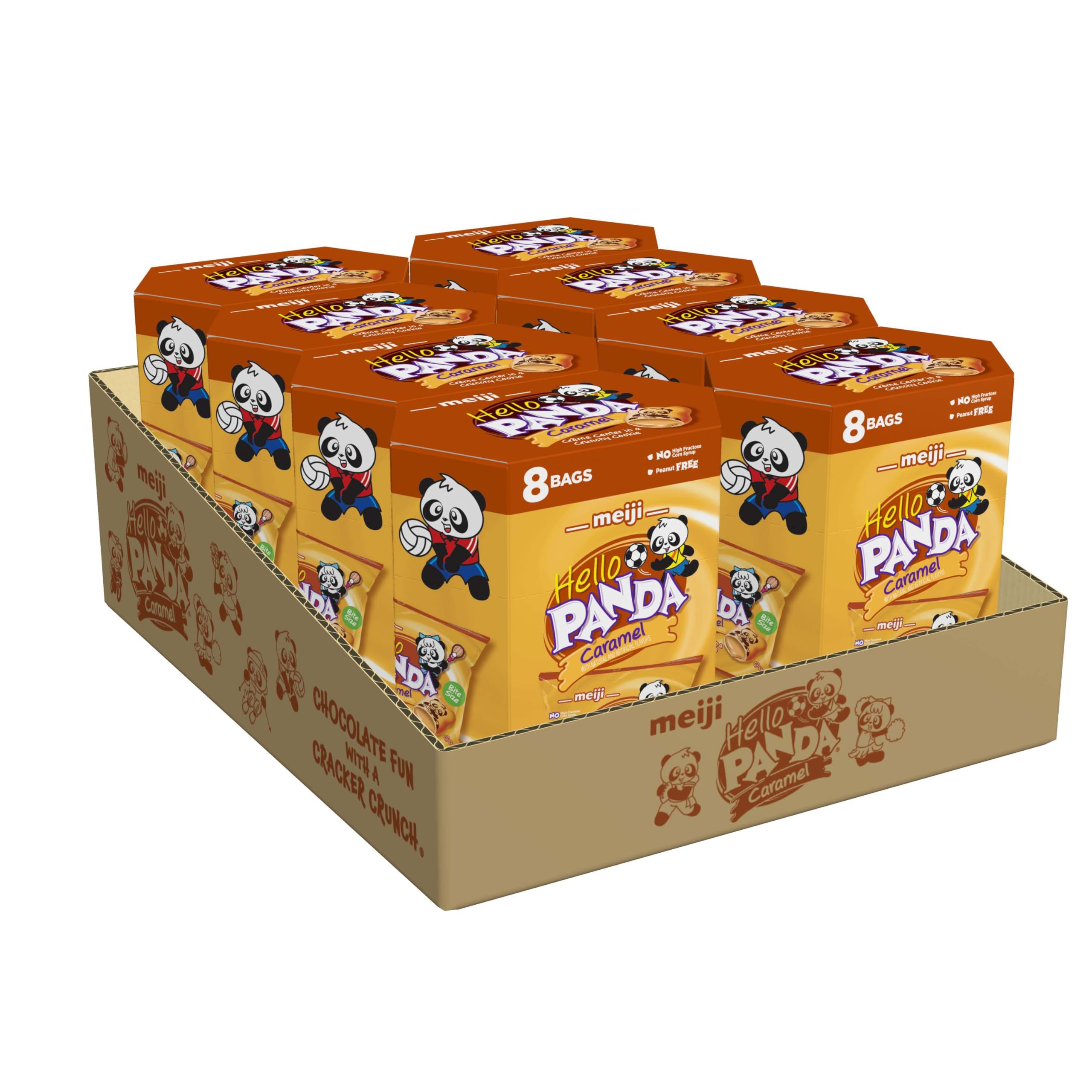 Amazon.com: Meiji Hello Panda Cookies, Caramel Crème Filled - 6 oz
